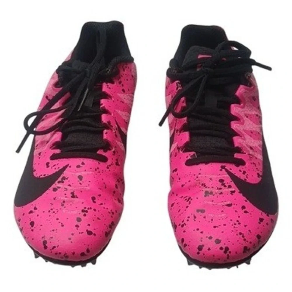 Nike Zoom Rival M 9 Track Spikes Womens 8.5 Pink Black‎ Splatter 907565-603